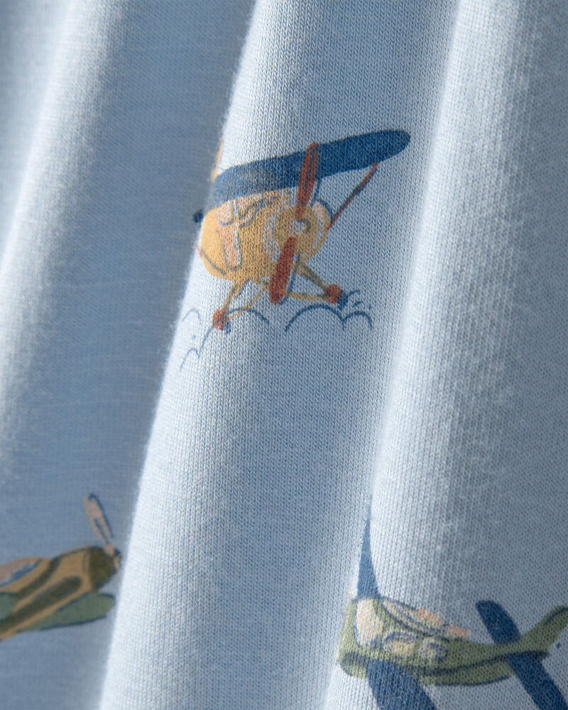 Baby Boy 2-Pack Plane PurelySoft Sleeper Gowns - Blue, image 3 of 7 slides