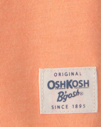 B&eacute;b&eacute; gar&ccedil;on - T-shirt &agrave; col henley &agrave; manches courtes - Orange, 