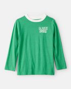 Boys Lucky Dude Long-Sleeve Graphic Tee - Green, image 1 of 3 slides