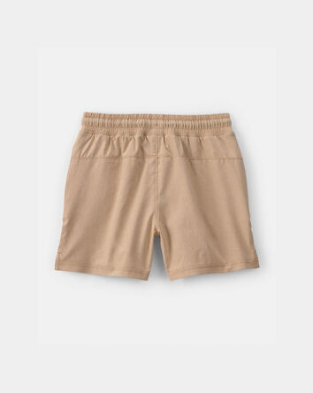 Boys Pull-On Active Shorts - Brown, 