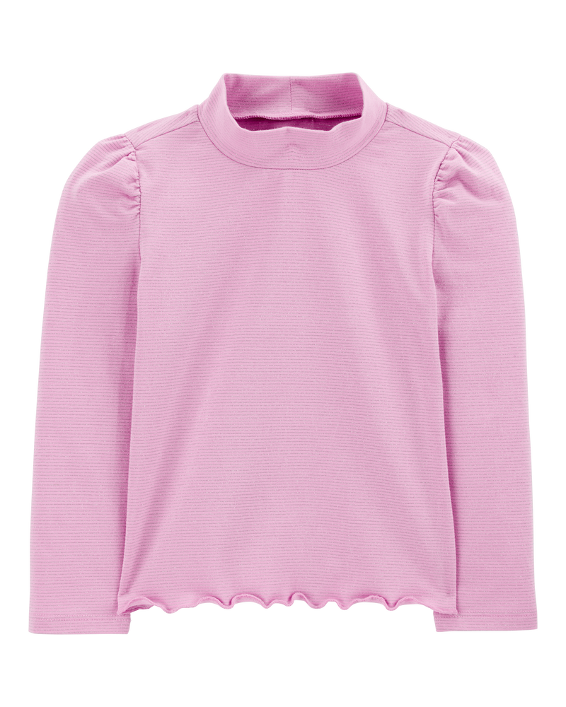 Toddler Lettuce-Hem Mock-Neck Top
, image 1 of 3 slides
