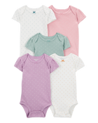 Baby 5-Pack Heart Polka Dot Original Bodysuits, image 1 of 7 slides