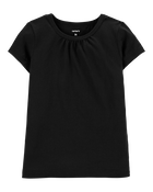 Toddler Black Cotton Tee, image 1 of 4 slides