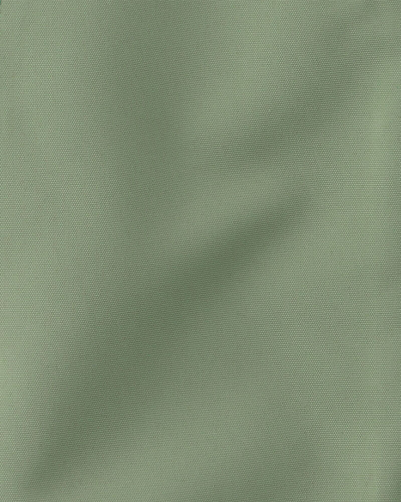 Girls Solid Midweight Fleece Lined Jade Jacket- Green , image 3 of 3 slides