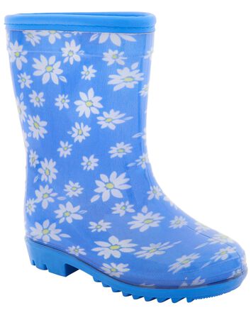 Toddler Daisy Print Rain Boots, 