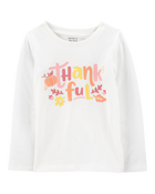 Kid Thankful Thanksgiving Long-Sleeve Graphic Tee, image 1 of 3 slides