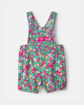 B&eacute;b&eacute; fille - Salopette courte, jardin de fleurs, 