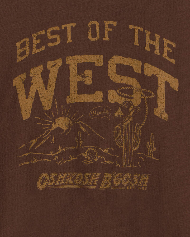 Toddler Boy 'Best Of The West' Long-Sleeve Henley T-Shirt - Brown, image 5 of 6 slides