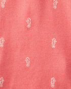Toddler Organic Cotton Knit Seahorse-Print Romper, image 3 of 3 slides