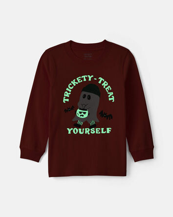 Toddler Boy 'Trickety-Treat Yourself' Halloween Graphic Tee - Orange, 
