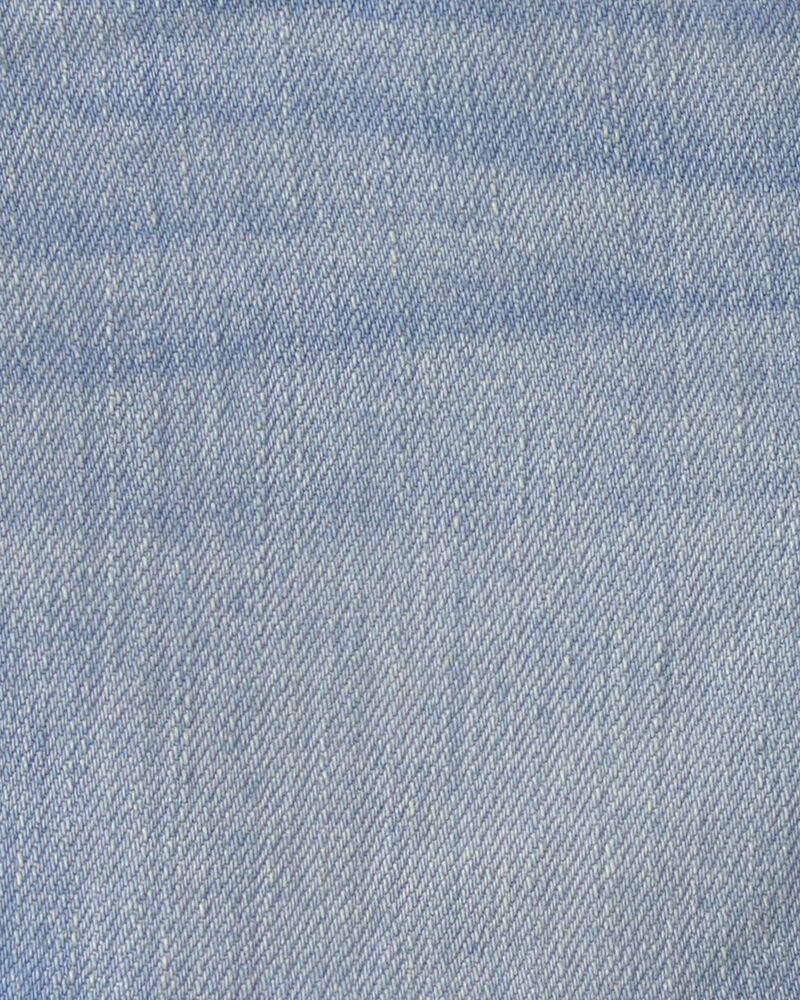 Baby Girl Eyelet Trim Denim Shorts - Light Wash, image 3 of 4 slides