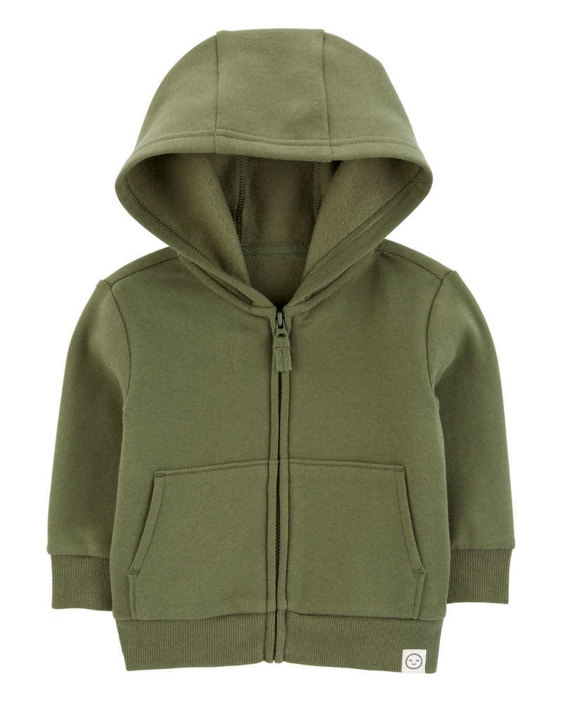 Green Baby Zip Up Fleece Hoodie Carter s Oshkosh Canada