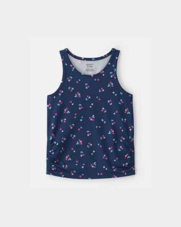 Girls Floral Active Tank Top - Navy, 