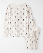 Kid Organic Cotton Snowman Print Pyjamas, image 1 of 4 slides