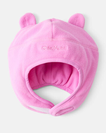Baby Girl Polar Fleece Hat - Pink , 