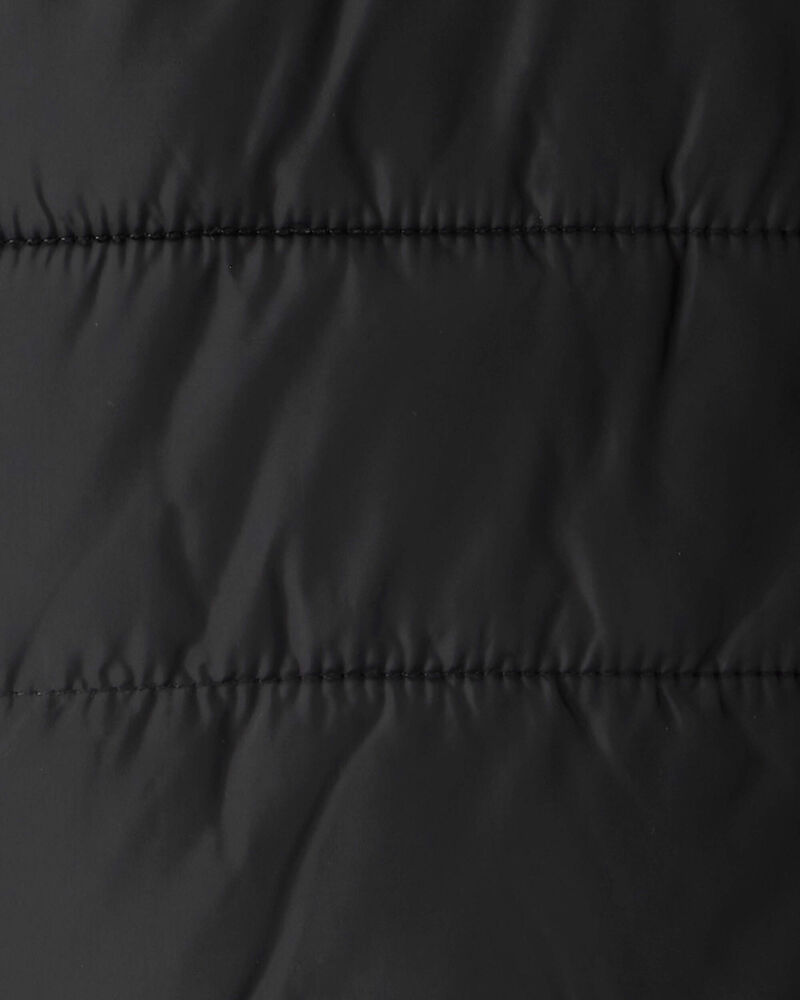 Kid Hooded Puffer Jacket - Black, image 4 of 4 slides