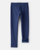 Girls Pull-On Stretch Cozy Leggings - Blue, image 3 of 5 slides