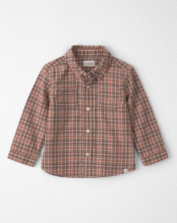 Tout-petit gar&ccedil;on - Chemise boutonn&eacute;e en flanelle de coton biologique, 