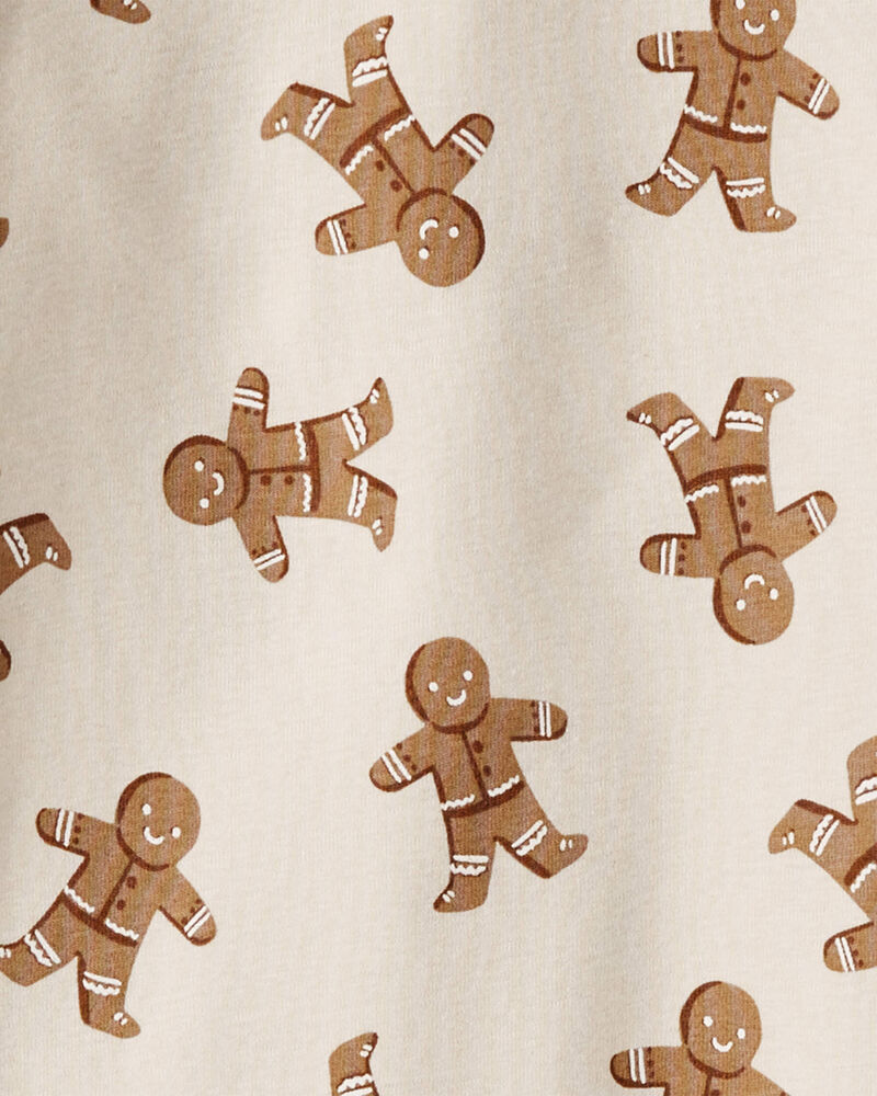 Kid Organic Cotton Pyjamas Set in Gingerbread Cookie, image 3 of 4 slides