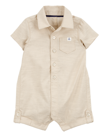 Baby Button-Front Romper, 