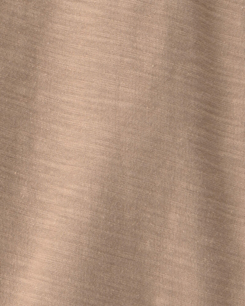 Toddler Boy 2-Piece Desert Cactus Henley Top & Short Set - Brown, image 4 of 5 slides