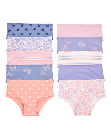 Toddler 10-Pack Butterfly Stretch Cotton Underwear, 