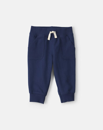 Baby Boy 3-Piece Football French Terry Layering Set - Navy Blue, 