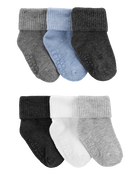 Baby 6-Pack Foldover Cuff Booties, image 1 of 8 slides