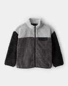 Boys Long-Sleeve Zip-Up Jacket - Grey/Black, image 1 of 3 slides