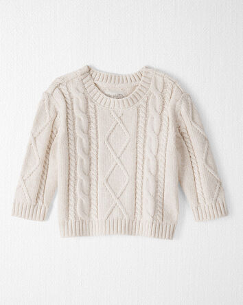 Baby Organic Cotton Cable Knit Sweater, 