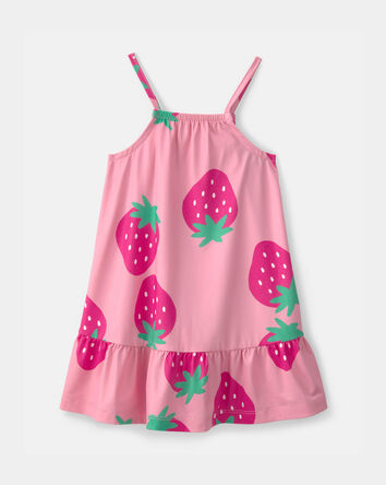 Toddler Girl Strawberry Long-Sleeve Cover Up - Pink, 
