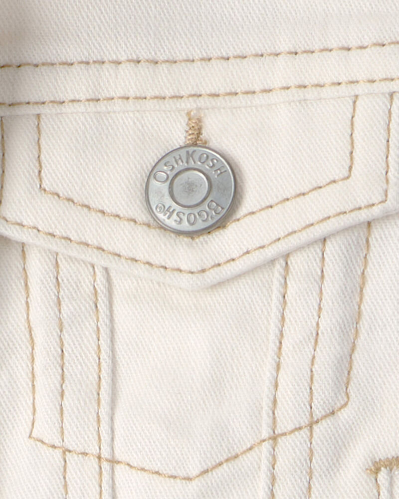 B&eacute;b&eacute; fille - Blouson en serg&eacute; - Ivoire, image 3 sur 3 diapositives