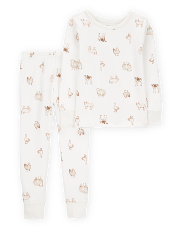 Toddler 2-Piece Farm Print PurelySoft Pyjamas, 