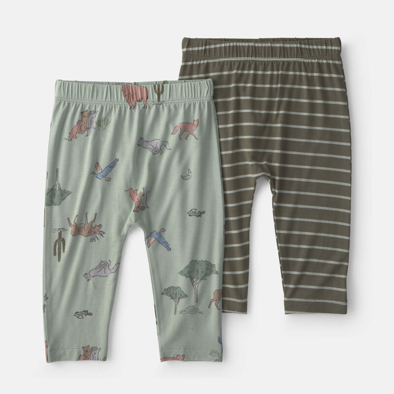 Baby Boy 2-Pack Desert PurelySoft™ Pull-On Pants - Green | Carter’s Oshkosh Canada