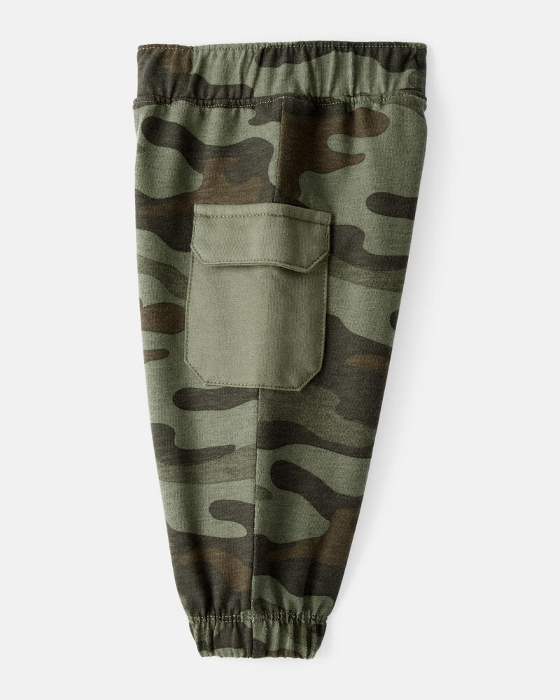 Baby Boy 2-Piece Camping Camo Cotton Long-Sleeve Bodysuit & Pant Set - Green/Beige, image 3 of 6 slides