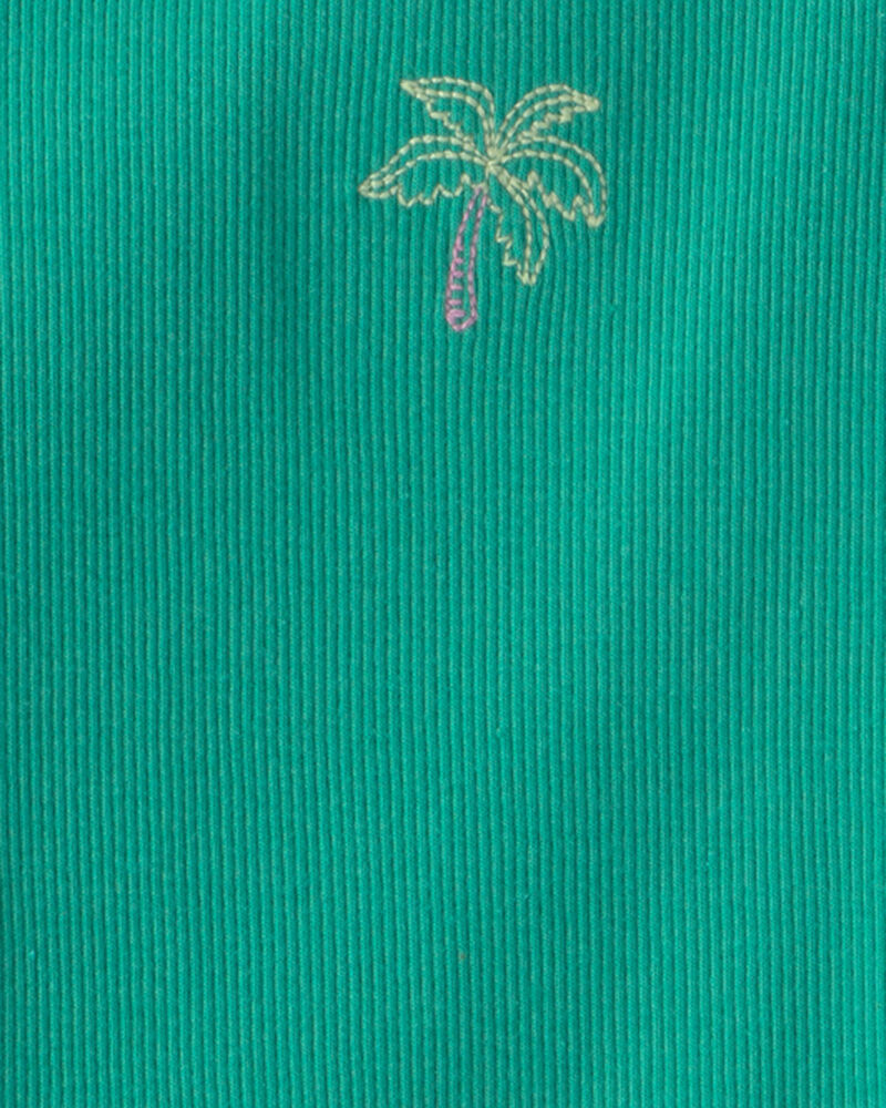 Filles - D&eacute;bardeur &agrave; motif de palmier - Vert, image 2 sur 2 diapositives