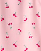 Baby Girl Cherry Long-Sleeve 1-Piece Rashguard Swimsuit - Pink, image 4 of 5 slides