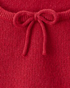 Girls Bow Long-Sleeve Sweater - Red, image 2 of 3 slides