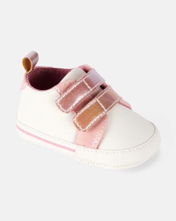 Baby Girl Casual Sneakers - White/Pink, 