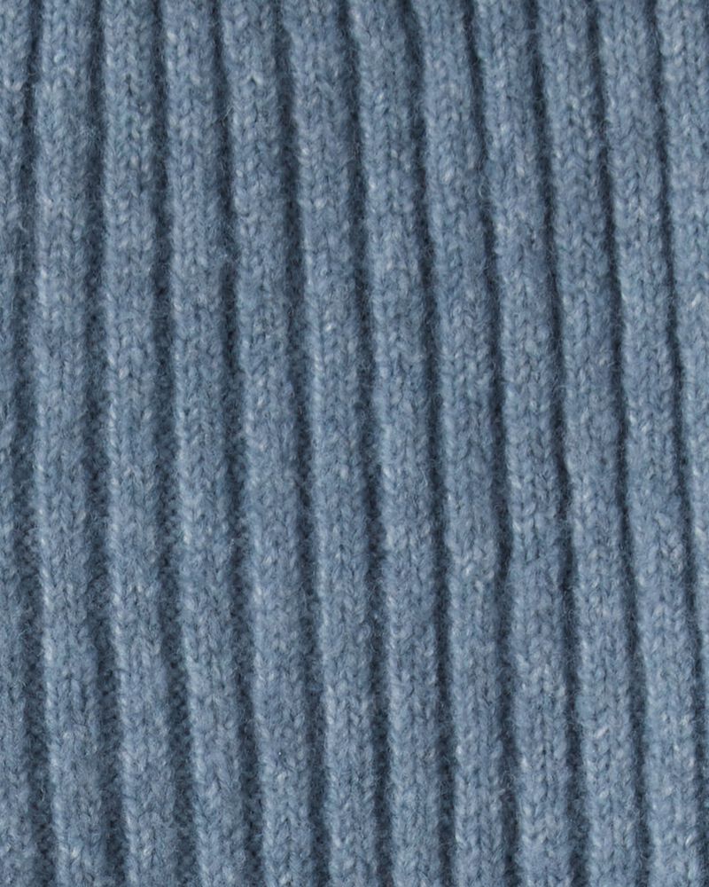 Baby Girl Ribbed Sweater Knit Pants - Blue, image 3 of 4 slides