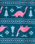 Tout-petit fille - Pyjama 2 pi&egrave;ces ajust&eacute; DreamPlush &agrave; manches longues et motif de dinosaures &ndash; Sarcelle, image 2 sur 2 diapositives