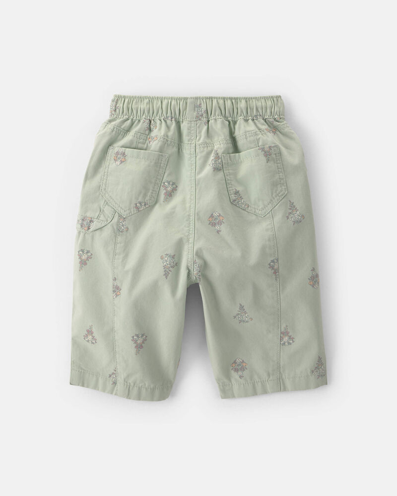 Baby Girl Floral Barrel Pants - Green, image 2 of 4 slides