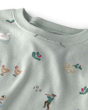 Tout-petit - Pyjama 2 pi&egrave;ces en coton biologique au motif des 12 jours de No&euml;l, 