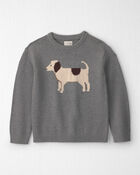 Kids Organic Cotton Dog Sweater Knit Pullover, image 1 of 4 slides