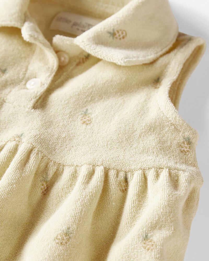 Bébé Barboteuse en tissu bouclette fabriquée à partir de coton biologique, image 5 sur 6 diapositives