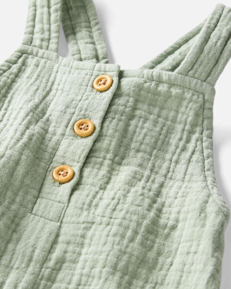 Baby Organic Cotton Gauze Overalls, image 4 of 6 slides