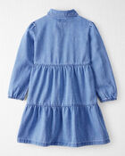 Filles - Robe en denim de coton biologique, image 2 sur 4 diapositives