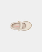 Toddler Girl Woven Casual Shoes - Cream, image 4 of 6 slides