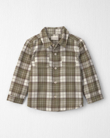 Toddler Boy Organic Cotton Flannel Button-Down Shirt, 
