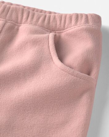 Baby Girl 2-Piece Recycled Microfleece Top & Pant Set, 
